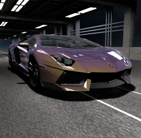 Gloss Diamond Nebula Purple Gold - Aura Vinyl